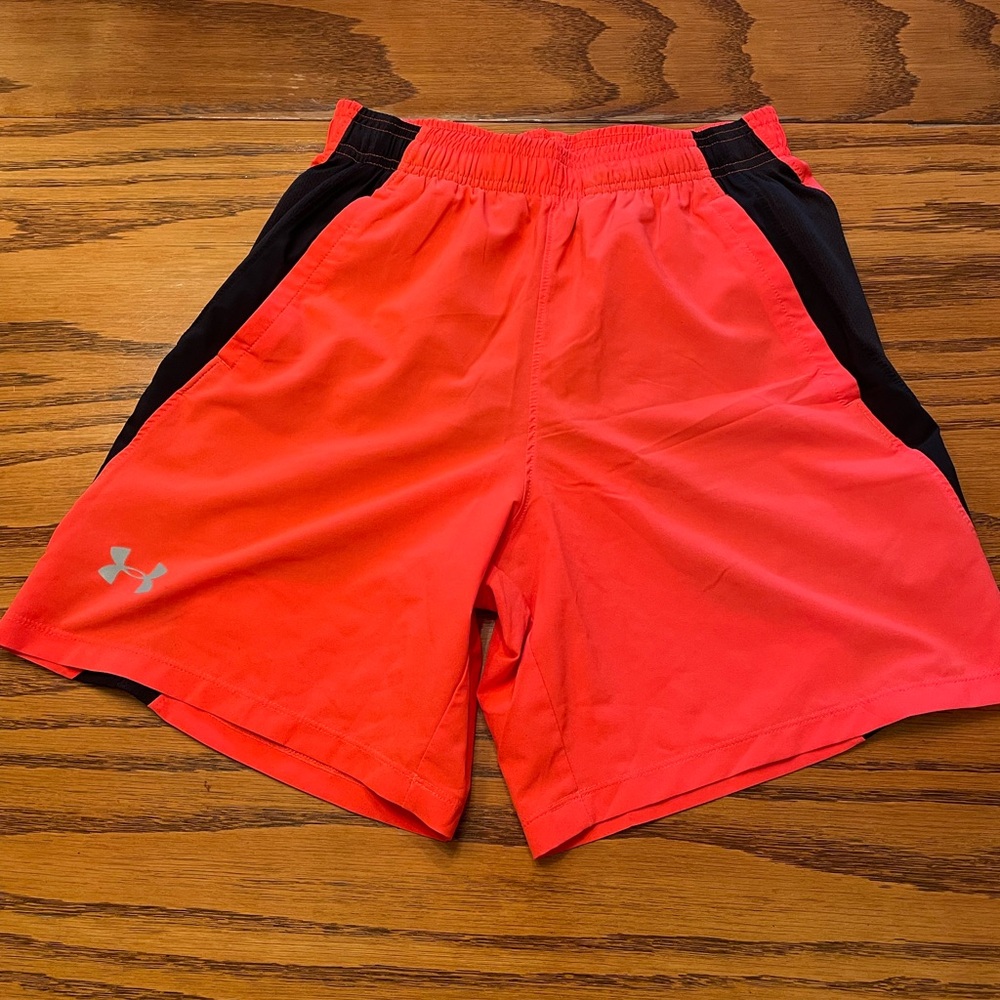 Under Armour Men's Salmon and Black Athletic Shorts